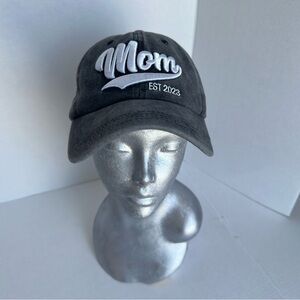 Embroidered Mom Hat Gray NWOT Adjustable One Size